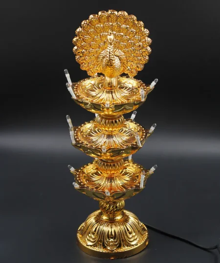 Electric Lamp | Electric Vilakku | Deepam |Diwali diya | Peacock shaped Mandir Diya in three, two and single levels