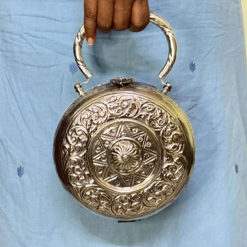 Brass Clutch Bag Indian